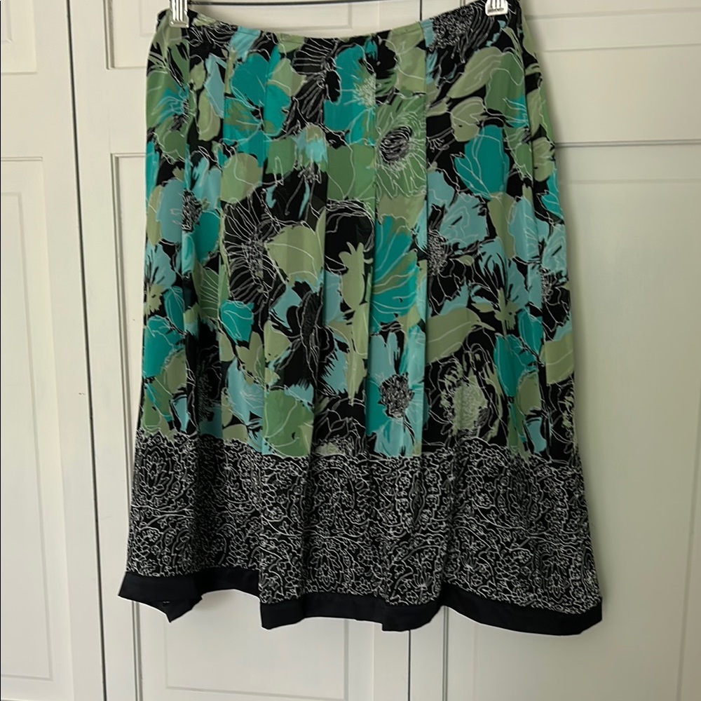 East 5th Blue Midi A-line Skirt for Casual Wear Size 12 Petite